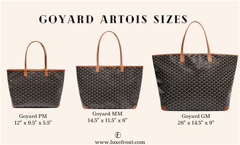 goyard black gm|goyard gm size.